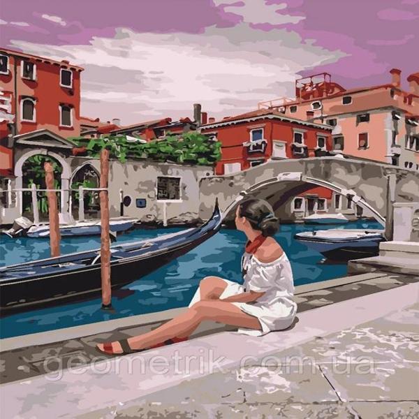 Canvas Avrupa'da Taş Köprü Sayılarla Boyama Seti  Kasnaklı 90 x 110 cm - Image 1