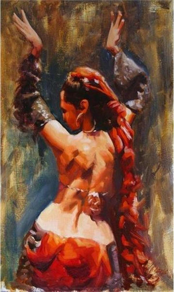 Canvas Mistik Dans Sayılarla Boyama Seti  Kasnaklı 60 x 75 cm - Image 1