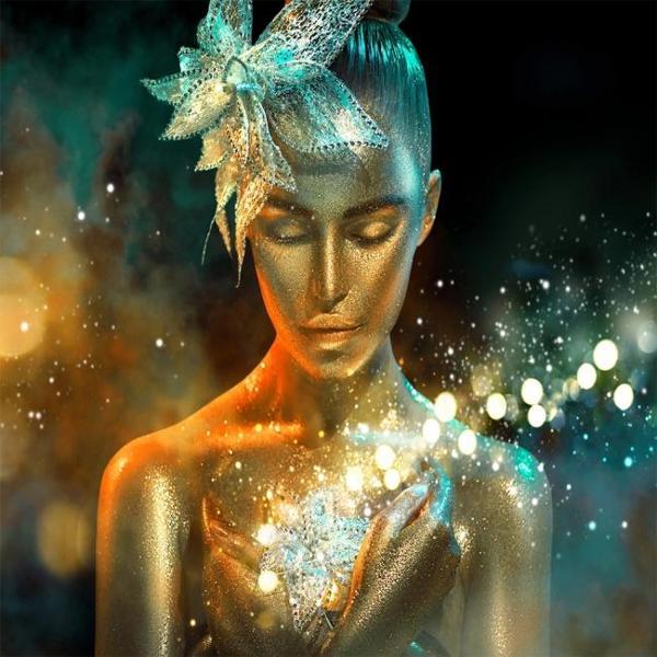 Canvas Peri Kızı Sayılarla Boyama Seti  Kasnaklı 60 x 75 cm - Image 1