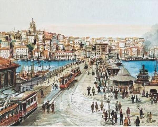 Canvas Eski İstanbul Sayılarla Boyama Seti  Kasnaklı 100 x 140 cm - Image 1