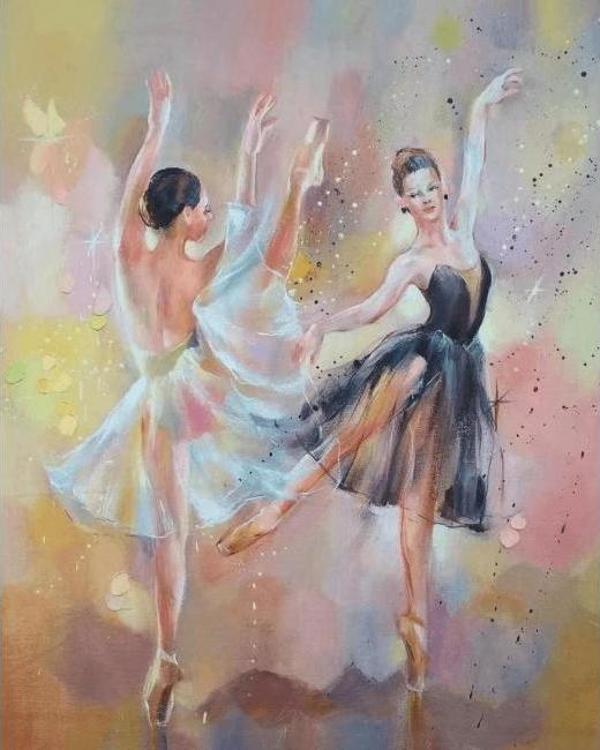 Canvas Renklerin Dansı Sayılarla Boyama Seti  Kasnaklı 100 x 140 cm - Image 1