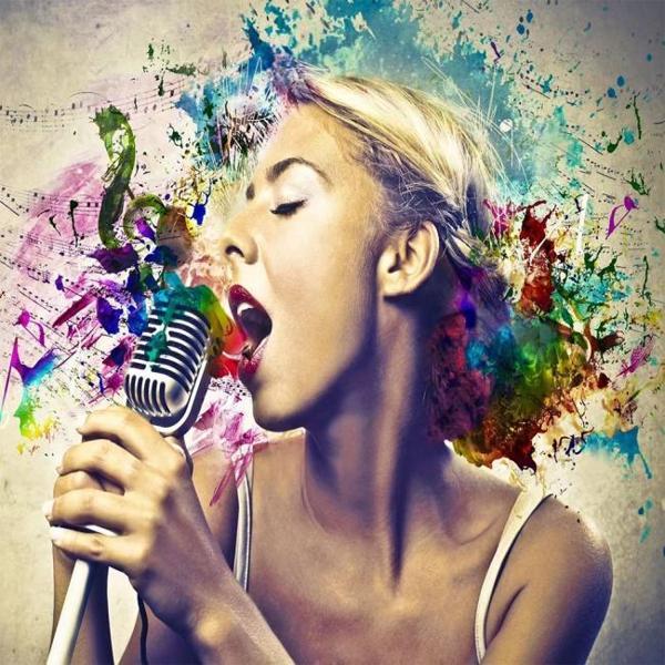 Canvas Renkli Notlar Sayılarla Boyama Seti  Kasnaklı 50 x 65 cm - Image 1