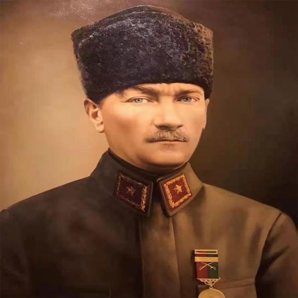 Canvas Ulu Önder Atatürk Sayılarla Boyama Seti  Kasnaklı 50 x 65 cm - Image 1
