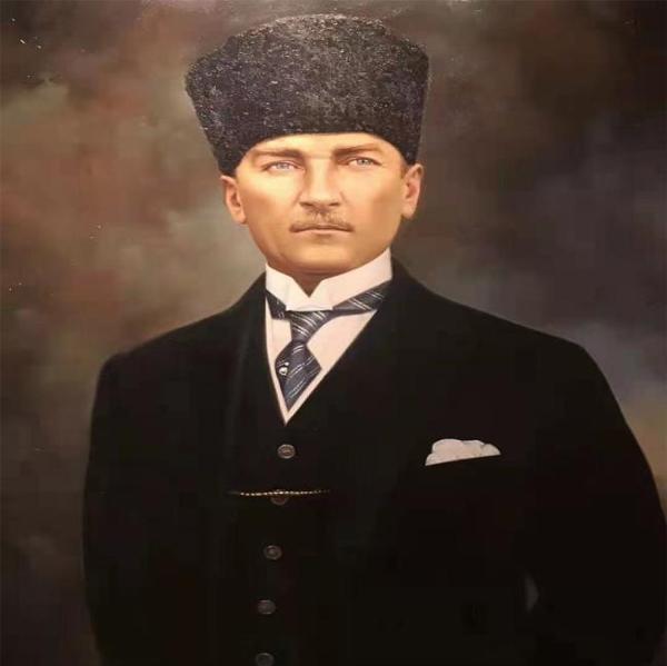 Canvas Ulu Önder Atatürk 2 Sayılarla Boyama Seti  Kasnaklı 100 x 140 cm - Image 1