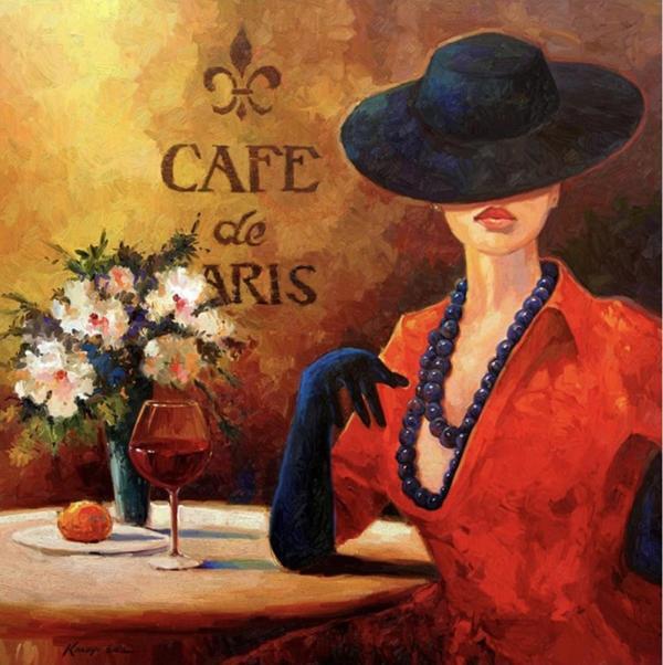 Canvas Zarif Şapkalı Kadın Sayılarla Boyama Seti   Kasnaklı 100 x 140 cm - Image 1