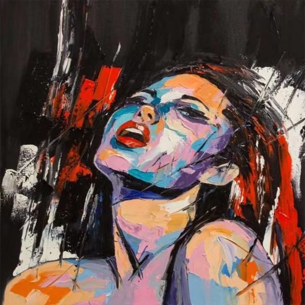 Canvas Şehvetli Kadın 2 Sayılarla Boyama Seti  Kasnaklı 40 x 50 cm - Image 1