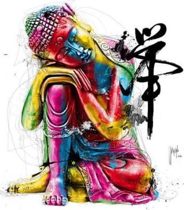 Canvas Namaste Sayılarla Boyama Seti  Kasnaklı 100 x 140 cm - Image 1