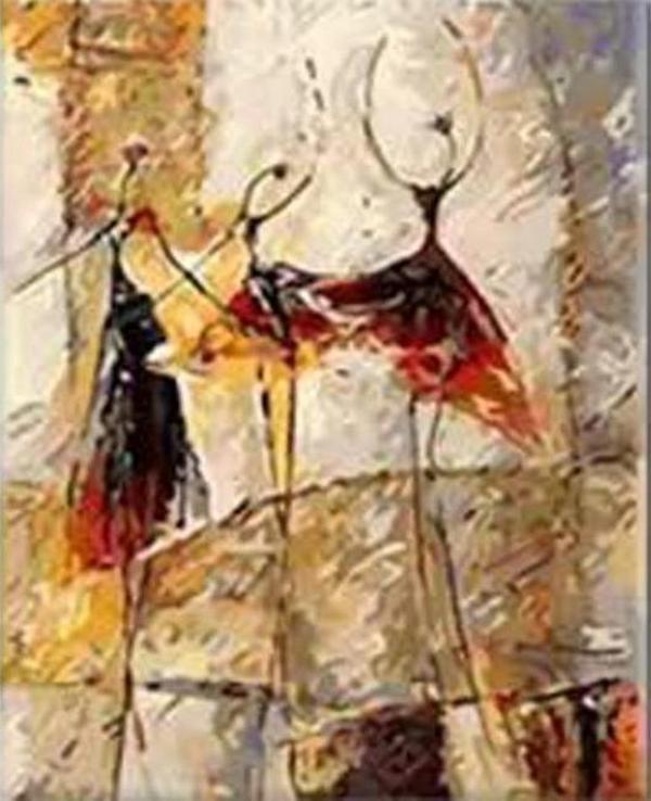 Canvas Çöl Dansı 2 Sayılarla Boyama Seti  Kasnaklı 100 x 140 cm - Image 1