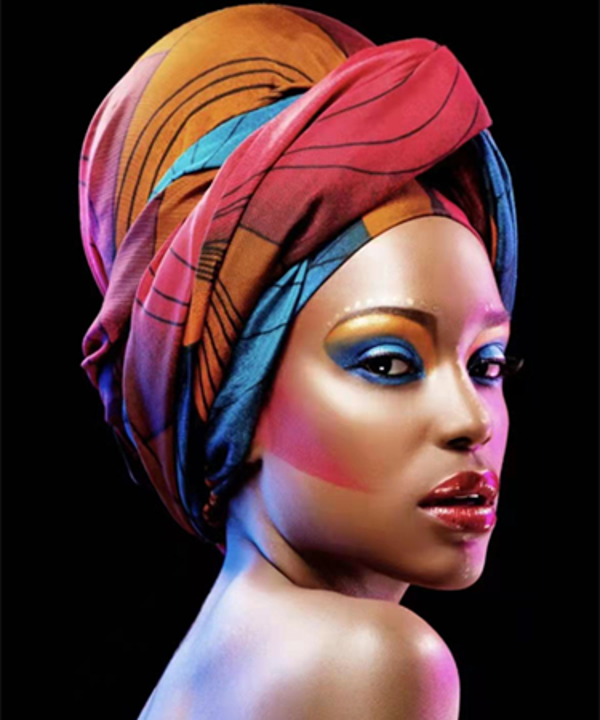 Canvas Afrika Makyajı 2 Sayılarla Boyama Seti  Kasnaklı 40 x 50 cm - Image 1