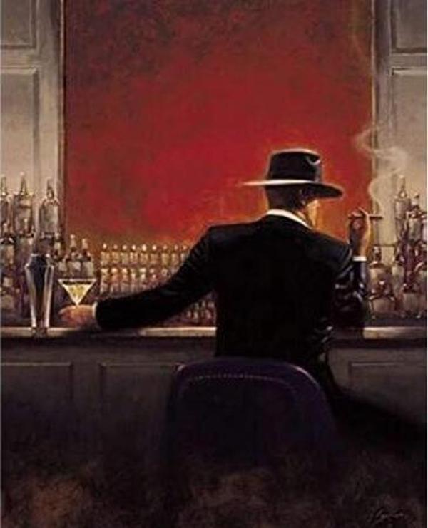Canvas Bardaki Adam Sayılarla Boyama Seti  Kasnaklı 90 x 110 cm - Image 1