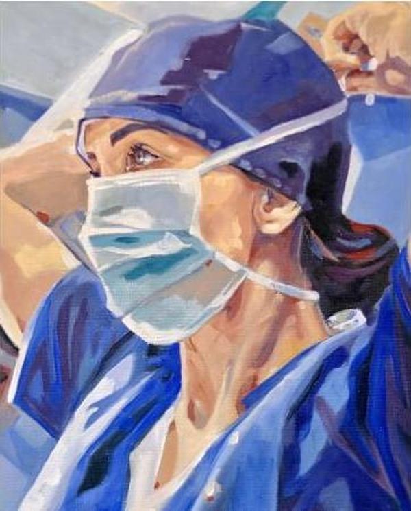 Canvas Pandemi Günü Sayılarla Boyama Seti  Kasnaklı 50 x 65 cm - Image 1