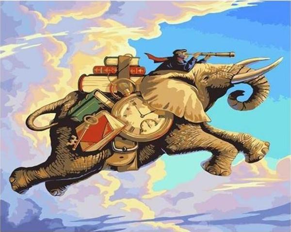 Canvas Uçanfil Sayılarla Boyama Seti   Kasnaklı 50 x 65 cm - Image 1