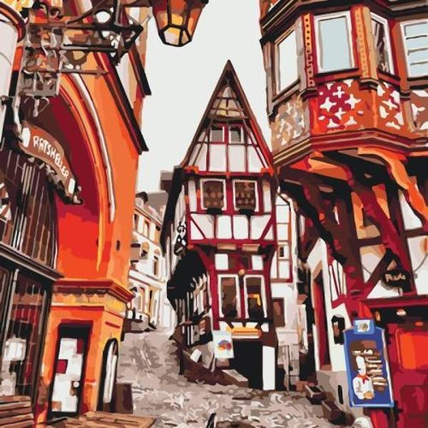 Canvas Düşsokağı Sayılarla Boyama Seti   Kasnaklı 40 x 50 cm - Image 1