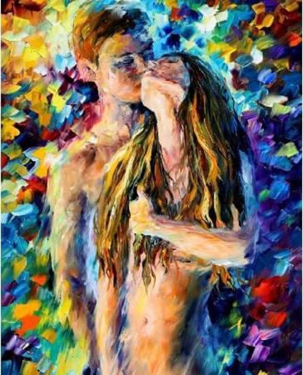 Canvas Genç Tutku Sayılarla Boyama Seti  Kasnaklı 100 x 140 cm - Image 1