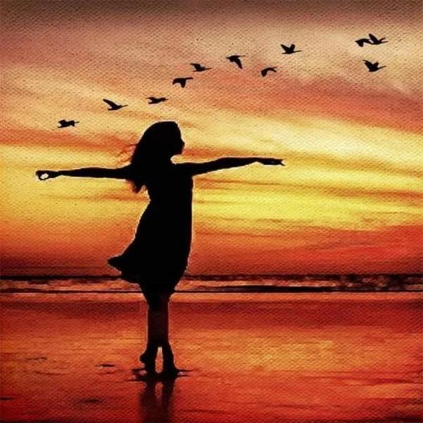 Canvas Martılarla Dans Sayılarla Boyama Seti   Kasnaklı 40 x 50 cm - Image 1