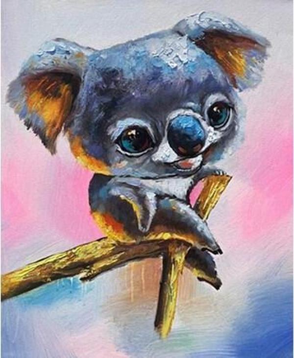 Canvas Koala Lili Sayılarla Boyama Seti  Kasnaklı 70 x 90 cm - Image 1