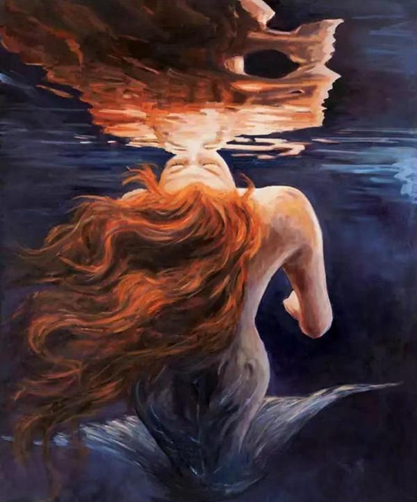 Canvas Deniz Kızı Sayılarla Boyama Seti Kasnaklı 100 x 140 cm - Image 1