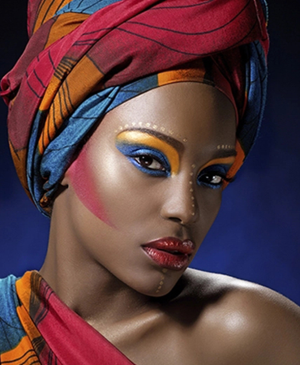 Canvas Afrika Makyajı Sayılarla Boyama Seti  Kasnaklı 100 x 140 cm - Image 1