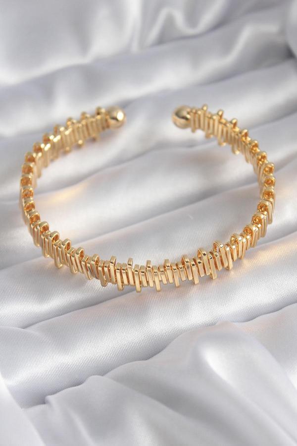316L Çelik Gold Renk Dorika Model Kadın Bileklik - Image 1