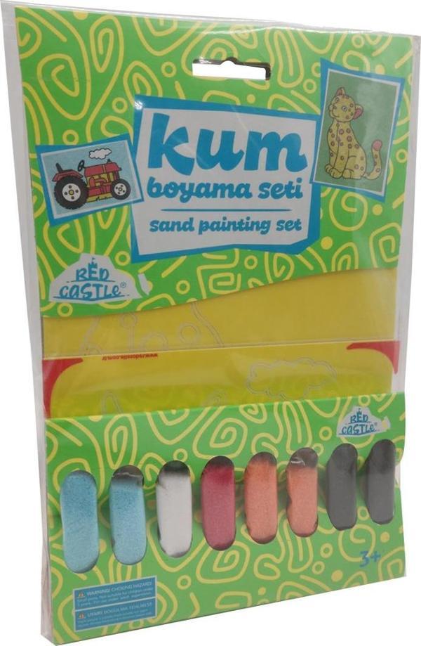 Traktör ve Leopar Kum Boyama Aktivite Seti-Red Castle PSMSB-01 - Image 1