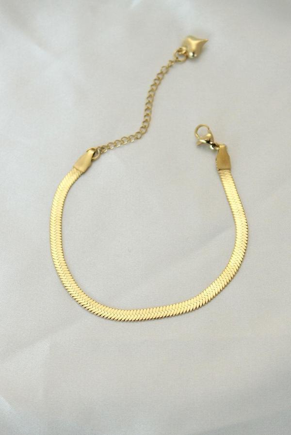 316L Çelik Gold Renk İtalyan Zincirli Bileklik - Image 1