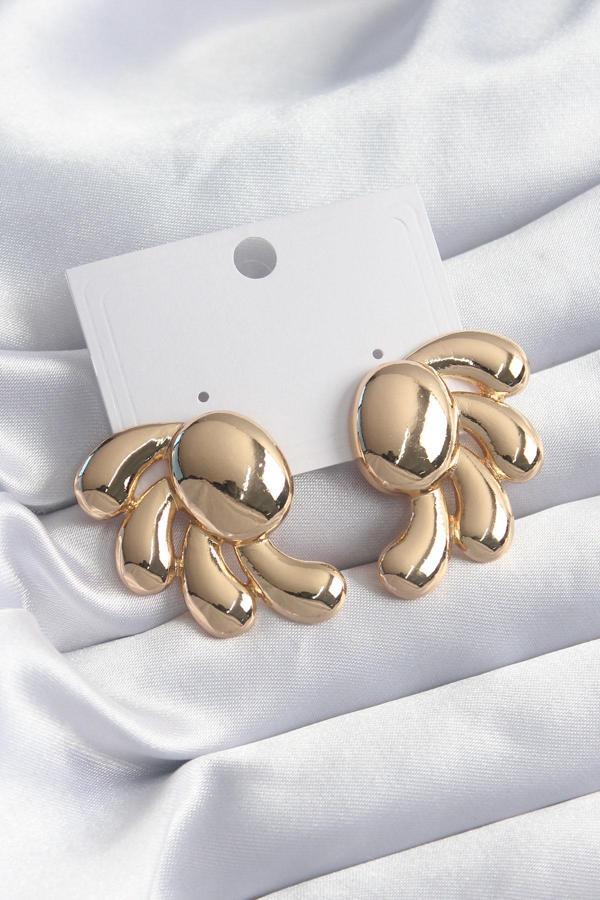 Pirinç Gold Renk Kadın Küpe - Image 1