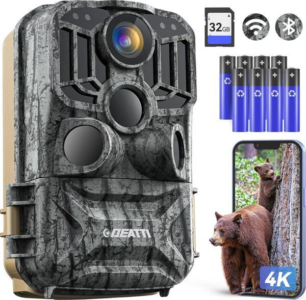 Fotokapan Gece Görüşlü 4K 48MP Av Kamerası 0.1s Tetik Hareket Aktif - Image 1