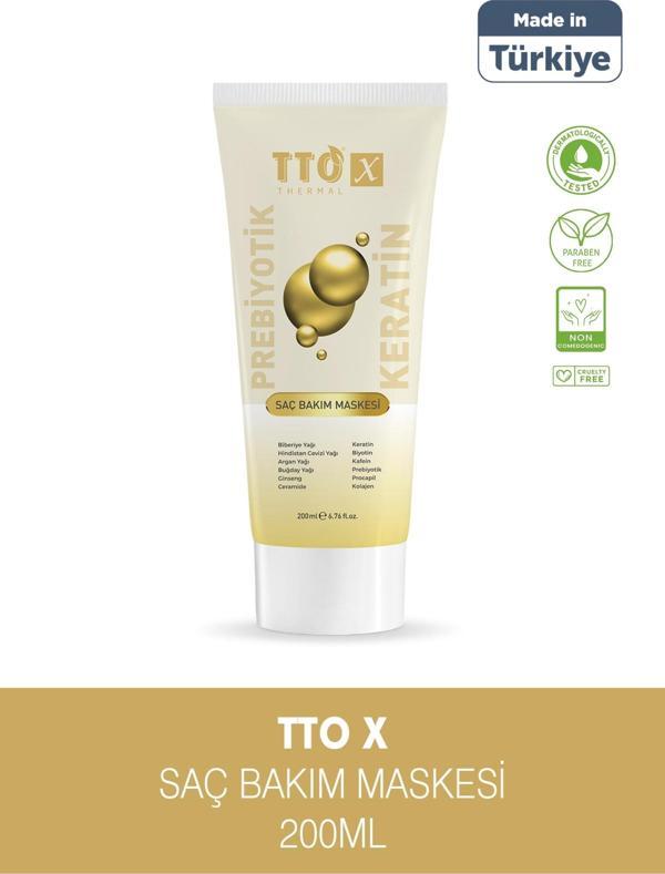 TTO X Prebiyotik Saç Bakım Maskesi Biberiye Yağı Keratin Argan Yağı Biyotin - Image 1