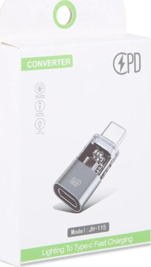 Lightning To Type C Pd Destekli Hızlı Şarj Çevirici Adaptör JH-115 - Image 1