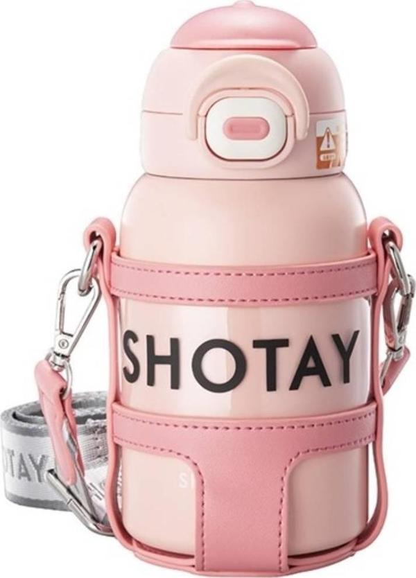 Shotay Turtle Çocuk Termos Matara 520Ml Pembe - Image 1