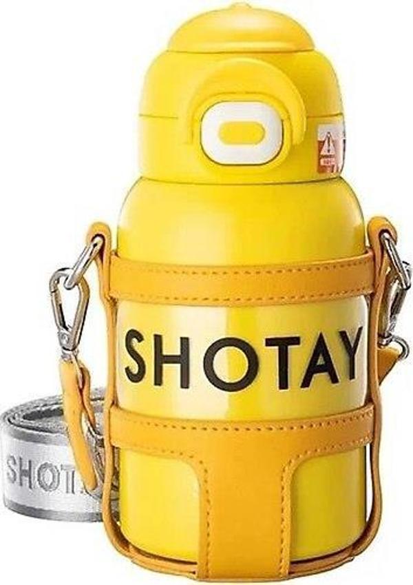 Shotay Turtle Çocuk Termos Matara 520Ml Sarı - Image 1