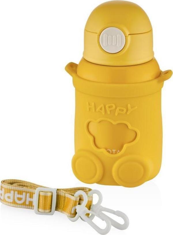 Shotay Happy Everyday Çelik Termos Matara Çocuk 480Ml Sarı - Image 1