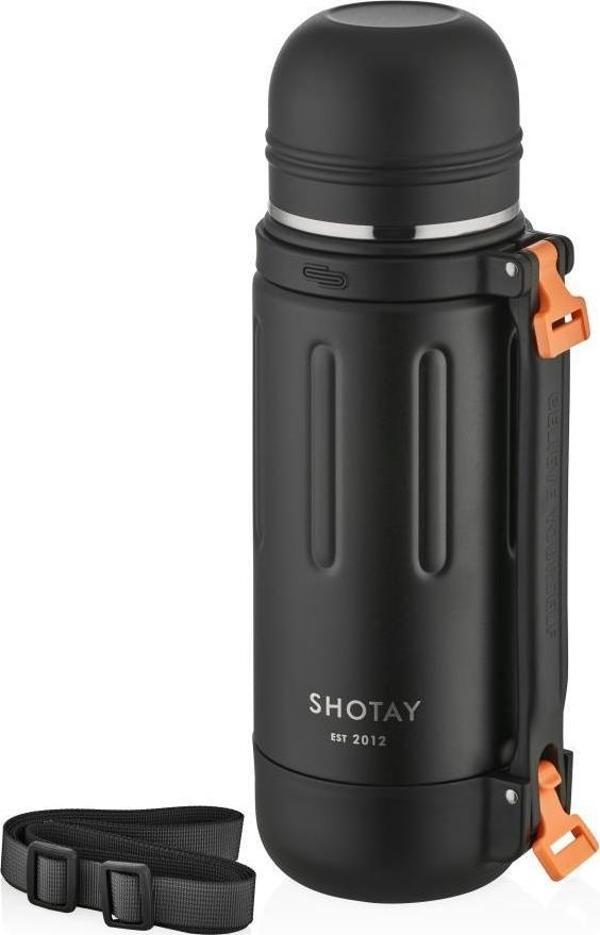 Shotay Çelik Termos Take Trip 1200Ml Siyah - Image 1