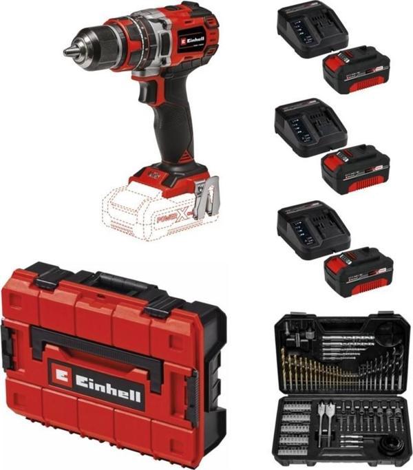 Einhell Tp-Cd 18/50 Li-I Bl Solo Akülü Vidalama + 3 x 4 Ah Akü ve 103 Parça Uç Seti (Çanta Dahil) - Image 1