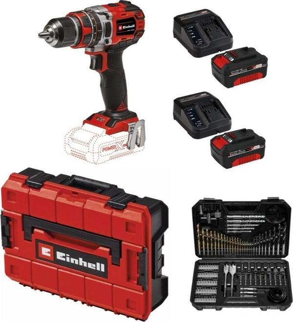 Einhell Tp-Cd 18/50 Li-I Bl Solo Akülü Vidalama + 2 x 4 Ah Akü ve 103 Parça Uç Seti (Çanta Dahil) - Image 1
