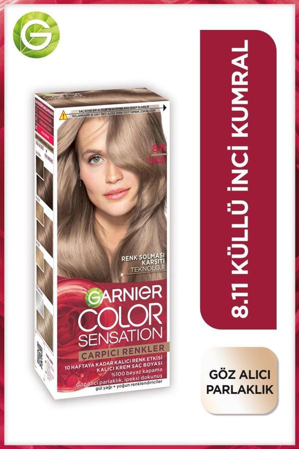 Garnier Çarpıcı Renkler 8.11 Küllü İnci Kumral Saç Boyası - Image 1