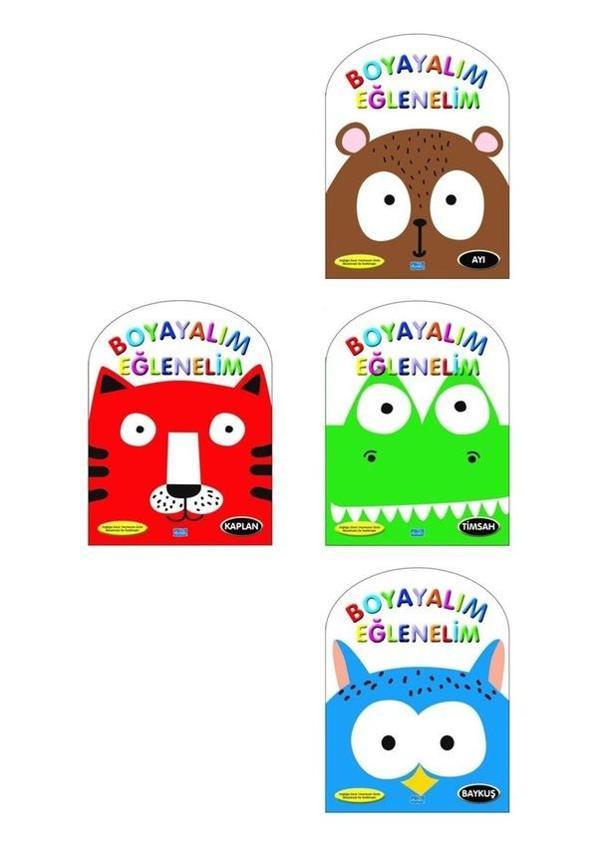 Parıltı Yayınları Boyayalım Eğlenelim Baykuş-Ayı-Kaplan-Timsah -4 Kitap - Parıltı Yayınları - Image 1