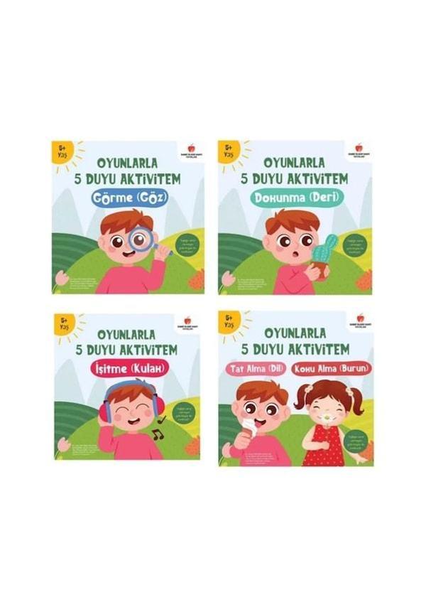 Sabri Ülker Vakfı 5+ Yaş Çocuklar İçin Oyunlarla 5 Duyu Aktivitem-4 Kitap Set - Sabri Ülker Vakfı - Image 1