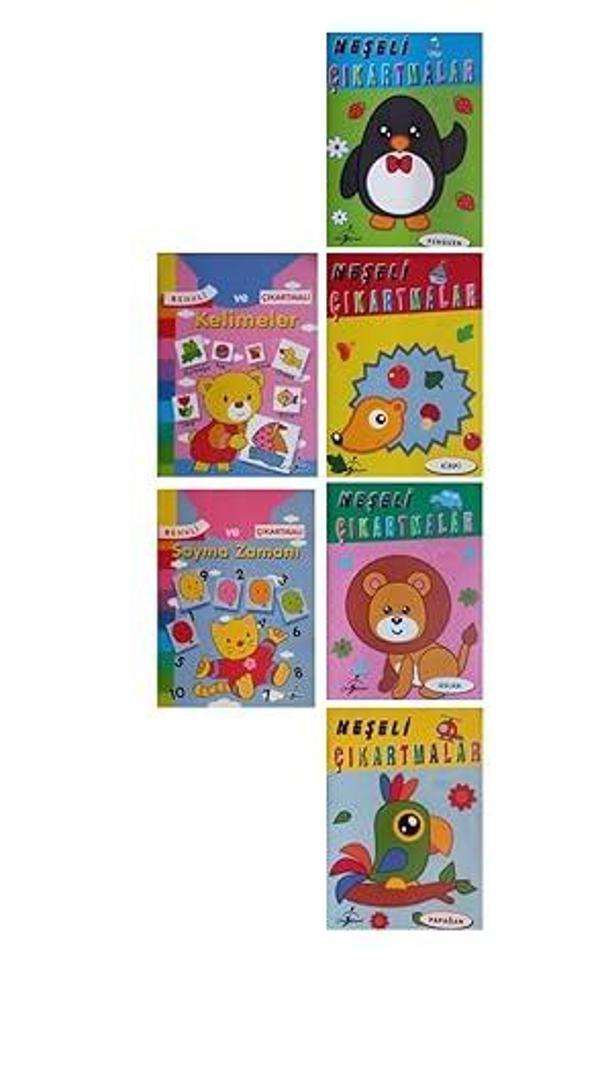Çocuk Gezegeni Neşeli Çıkartmalar-Rengarenk Boyama 6 Kitap - Çocuk Gezegeni - Image 1