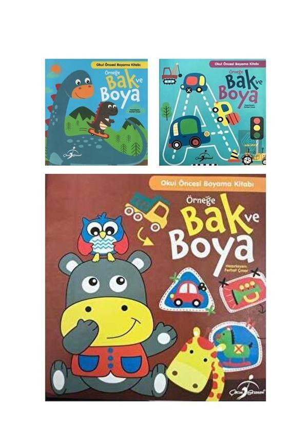 Çocuk Gezegeni 3-6 Yaş Çocuklar İçin Örneğe Bak Ve Boya Serisi 3 Kitap - Çocuk Gezegeni - Image 1