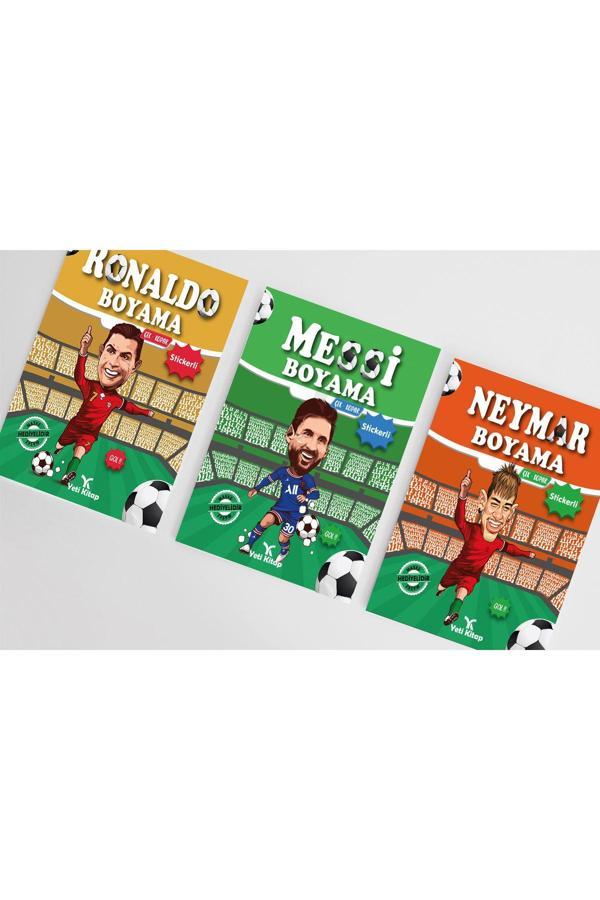 Futbolcu Boyama Kitapları (Ronaldo Messi Neymar) - Yeti Kitap - Image 1