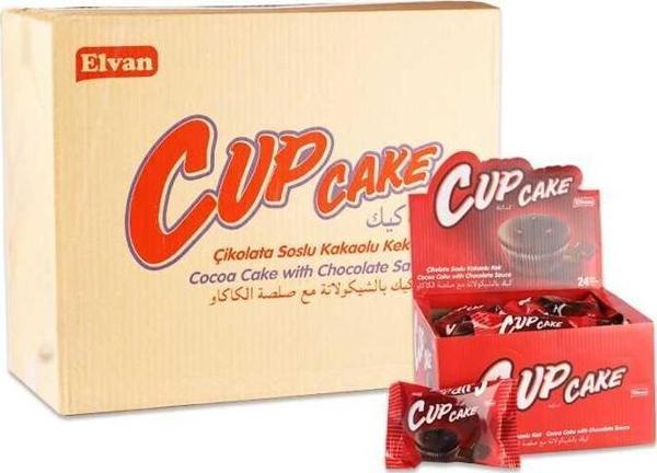 Elvan Çikolata Soslu Kakaolu Kek (Cup Cake) 20 Gram 24’lü (6 Paket) - Image 1