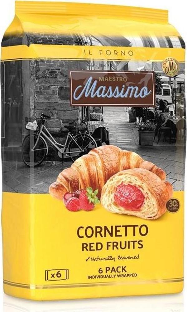 Cornetto Red Fruits (Kruvasan Kırmızı Meyveli) 45 Gram 6 Adet (1 Kutu) - Image 1