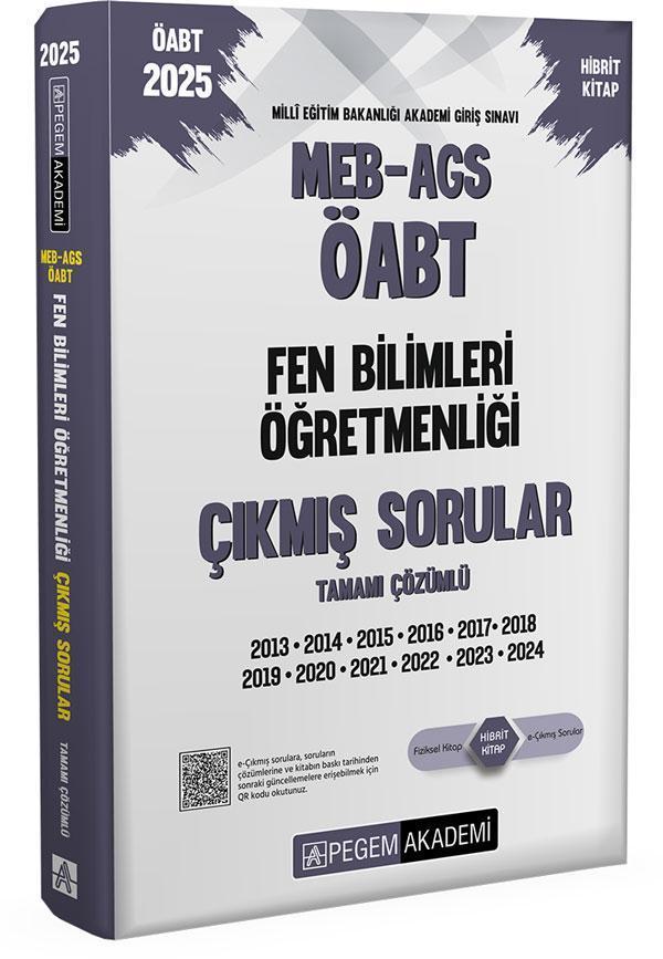 2025 MEB-AGS-ÖABT Fen Bilimleri Öğretmenliği Tamamı Çözümlü Çıkmış Sorular - Pegem Akademi Yayıncılık - Image 1