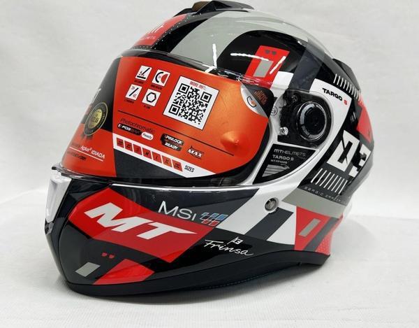 MT Targo S Sergio Garcia B5 Şeffaf Vizörlü V-14b Kapalı Kask Parlak Renk - Image 1
