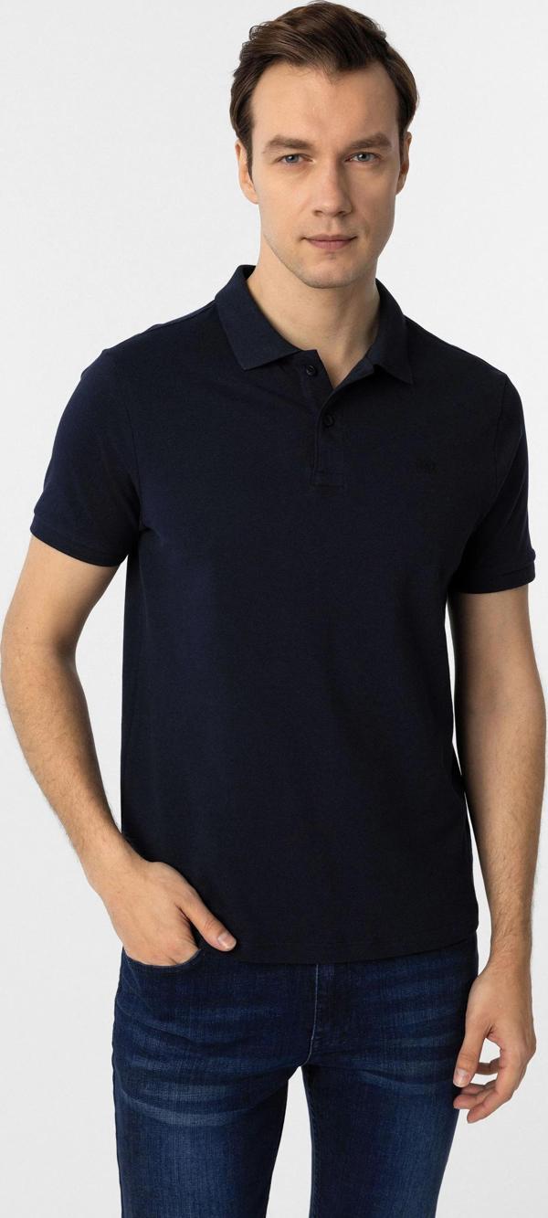 Süvari Dar Kesim Pamuk Çekmeyen Kumaş Polo Yaka Tişört - Image 1