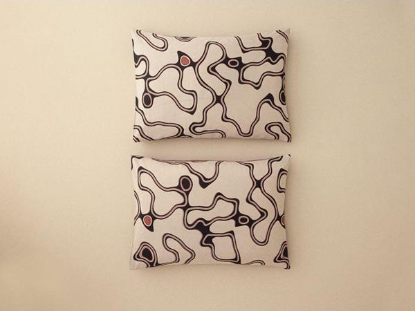 English Home Abstract Art Dijital Baskılı Soft Cotton 2'Li Yastık Kılıfı 50X70 Cm Bej - Image 1