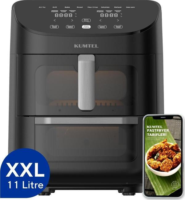 Kumtel XXL 11 Litre Çift Hazneli Fastfryer (Yağsız Fritöz Airfryer ) HAF-11 - Image 1