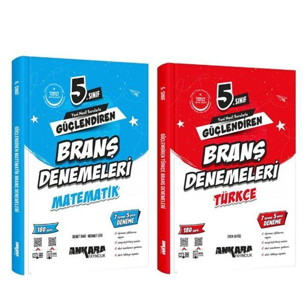 Ankara Yayıncılık 5. Sınıf Matematik ve Türkçe Güçlendiren Deneme Seti 2 Kitap - Ankara Yayıncılık - Image 1
