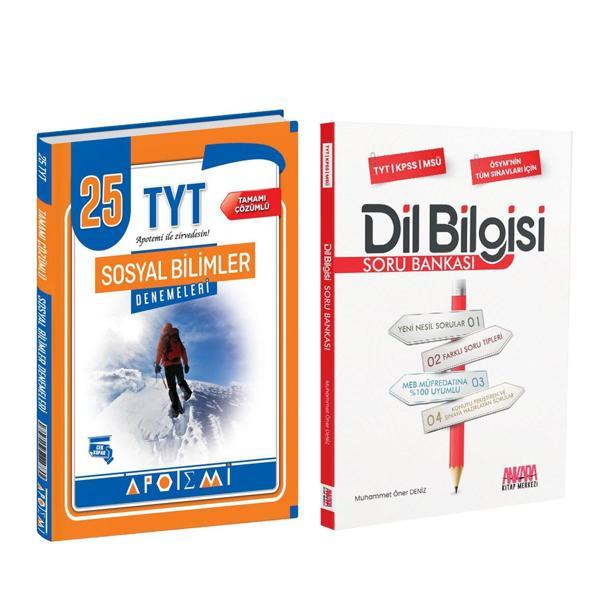 Apotemi Yayınları TYT Sosyal Bilimler Deneme ve AKM Dil Bilgisi Soru Bankası Seti 2 Kitap - Apotemi Yayınları - Image 1